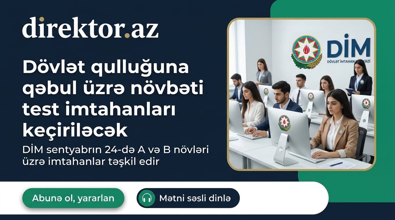 Dövlət qulluğuna qəbul imtahanları keçiriləcək
