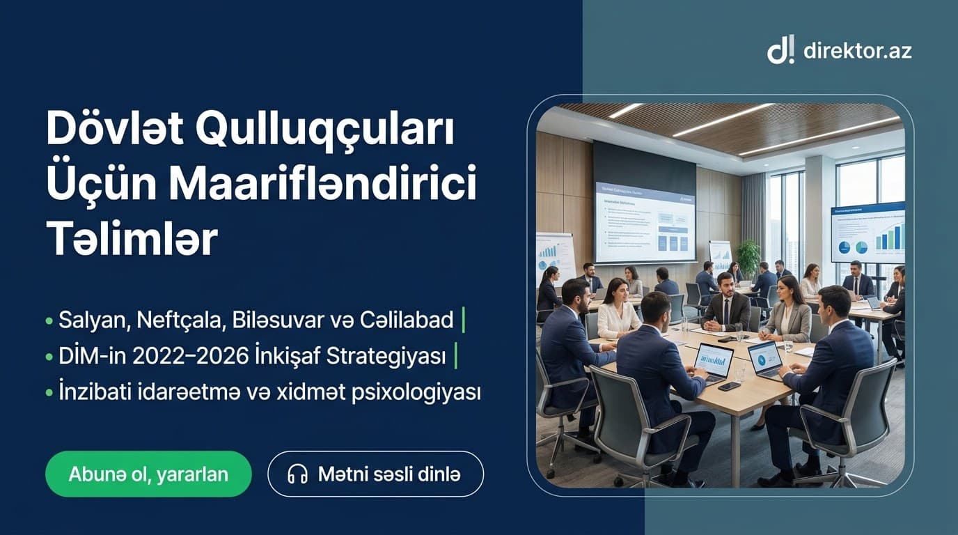 DİM regionlarda dövlət qulluqçuları üçün təlimlər keçirir
