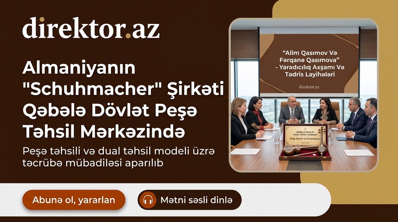 Almaniya nümayəndə heyəti Qəbələ Dövlət Peşə Təhsil Mərkəzinə səfər edib