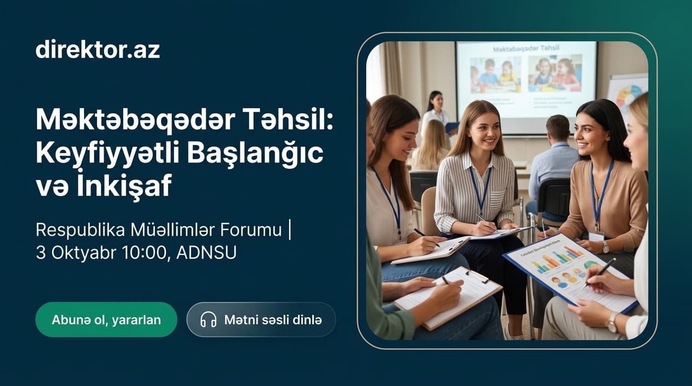 Elm və Təhsil Nazirliyinin tərəfdaşlığı ilə müəllimlər üçün təlim keçiriləcək