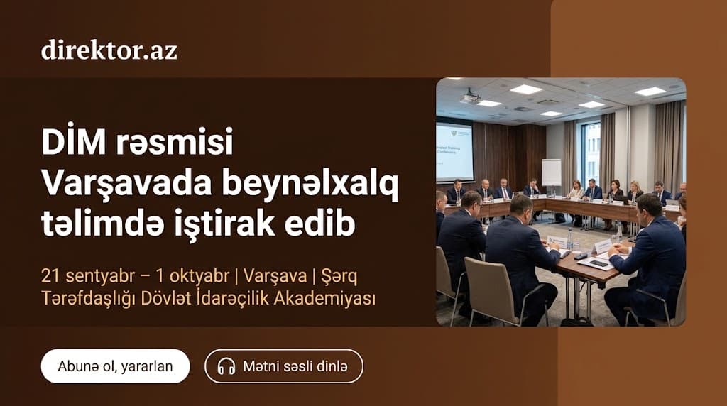 DİM-in əməkdaşı Polşada beynəlxalq təlimdə iştirak edib