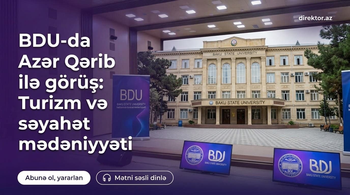 Tanınmış səyyah Azər Qərib BDU tələbələri ilə görüşüb
