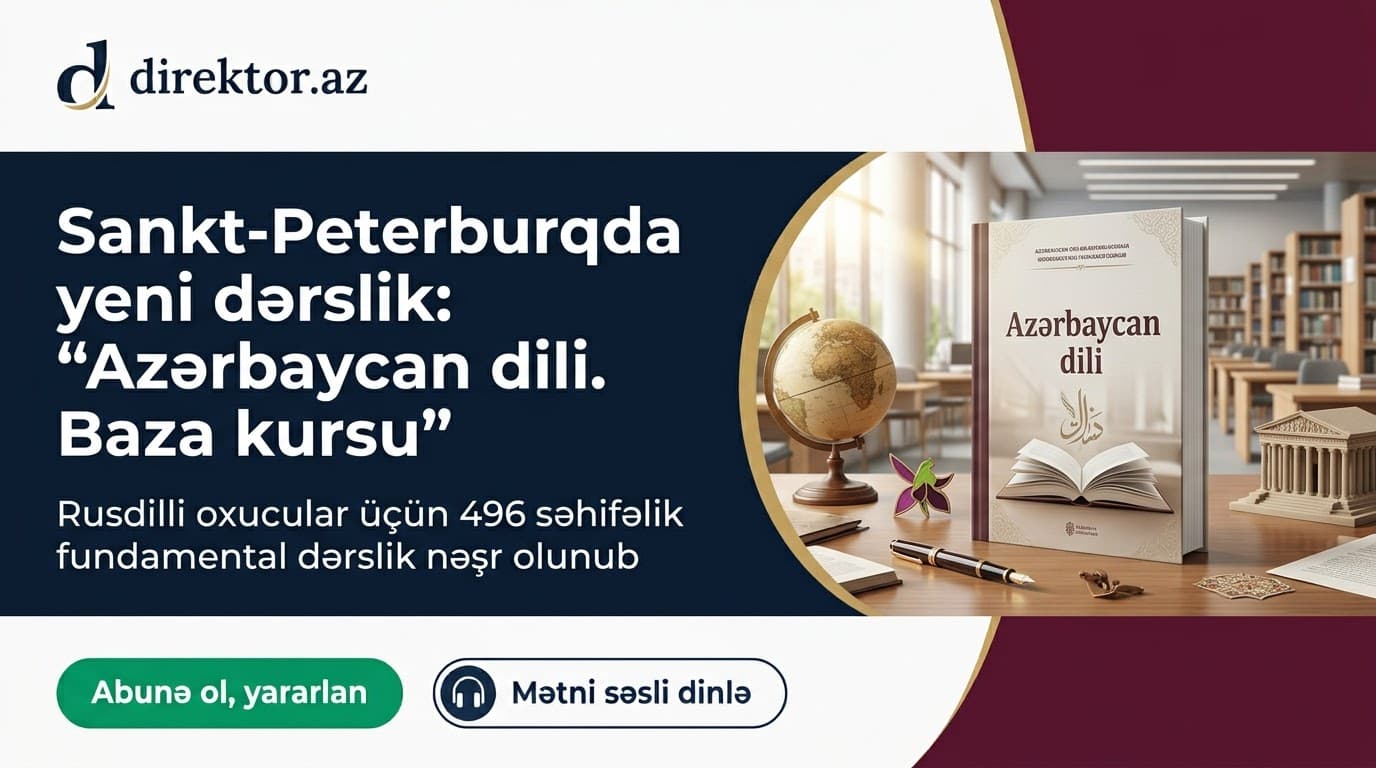 Sankt-Peterburqda Azərbaycan dili dərsliyi nəşr olunub