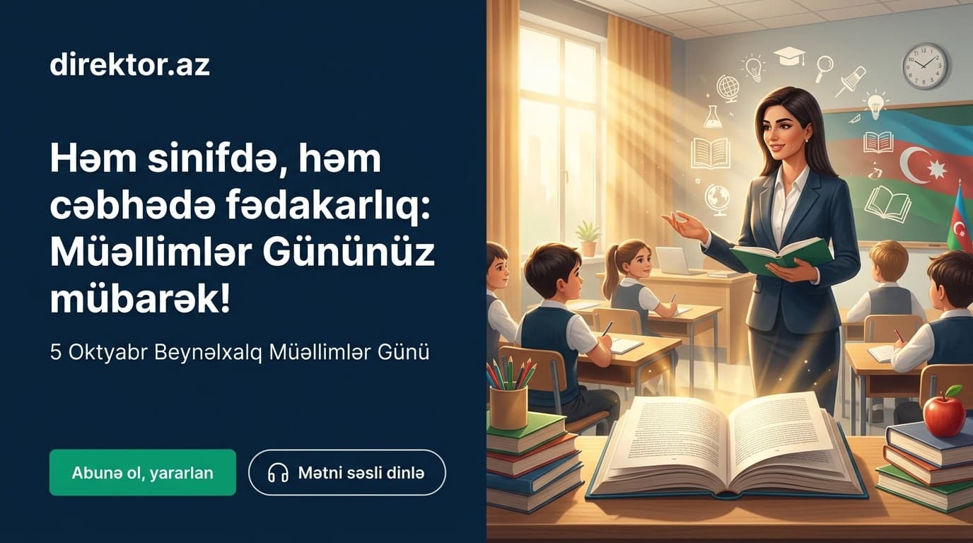 Bu gün Beynəlxalq Müəllimlər Günüdür