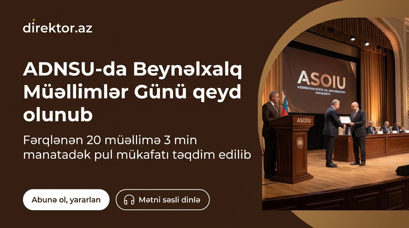 ADNSU-nun müəllimlərinə yüksək məbləğdə pul mükafatı verilib