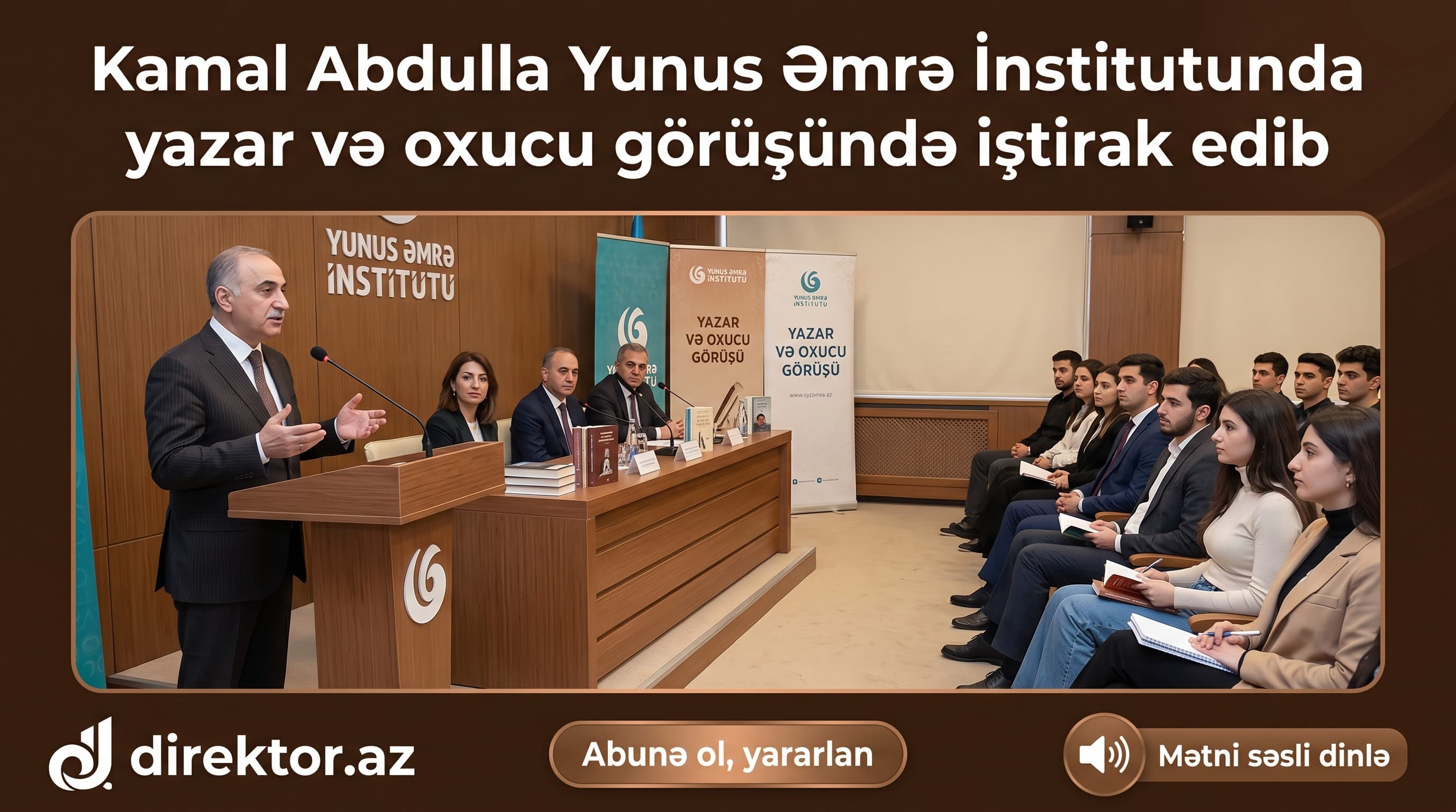 ADU rektoru Anadolu Məktəbinin yazar və oxucuları ilə görüşüb