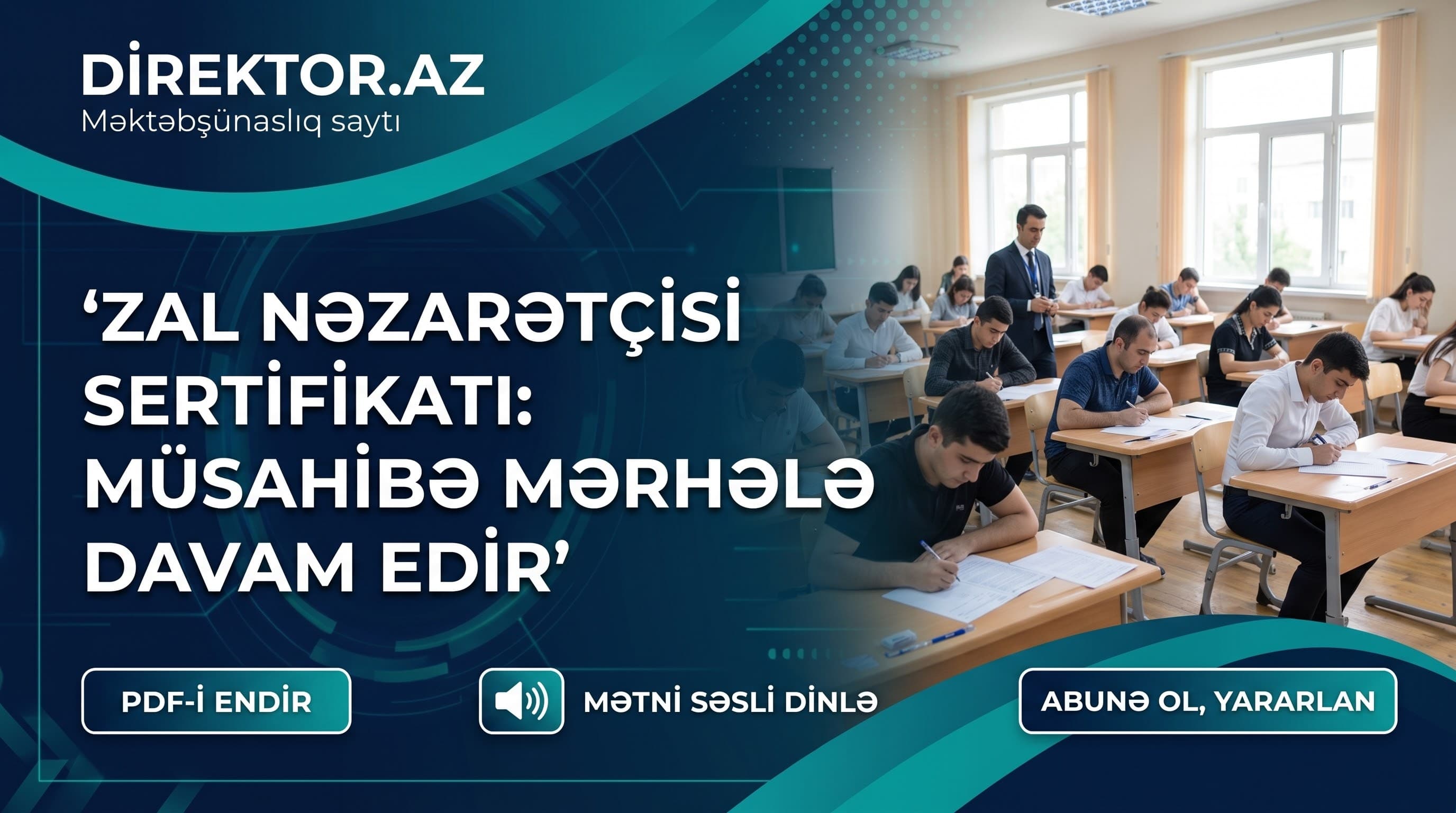 Zal nəzarətçisi sertifikatı əldə etmək istəyən namizədlərin diqqətinə!