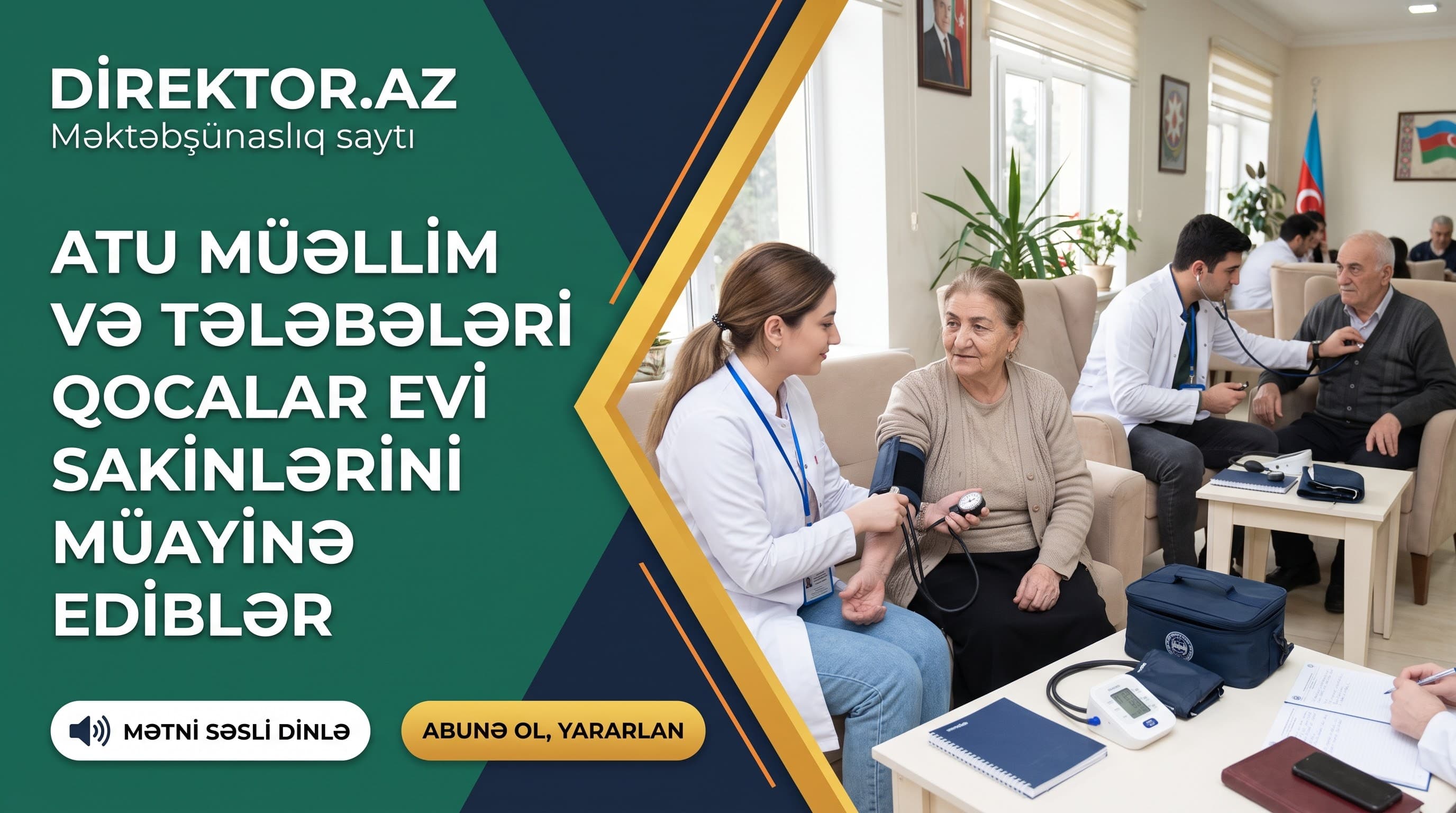 Tibb Universitetinin nümayəndələri “Qocalar evi”nin sakinləri tibbi müayinədən keçirib