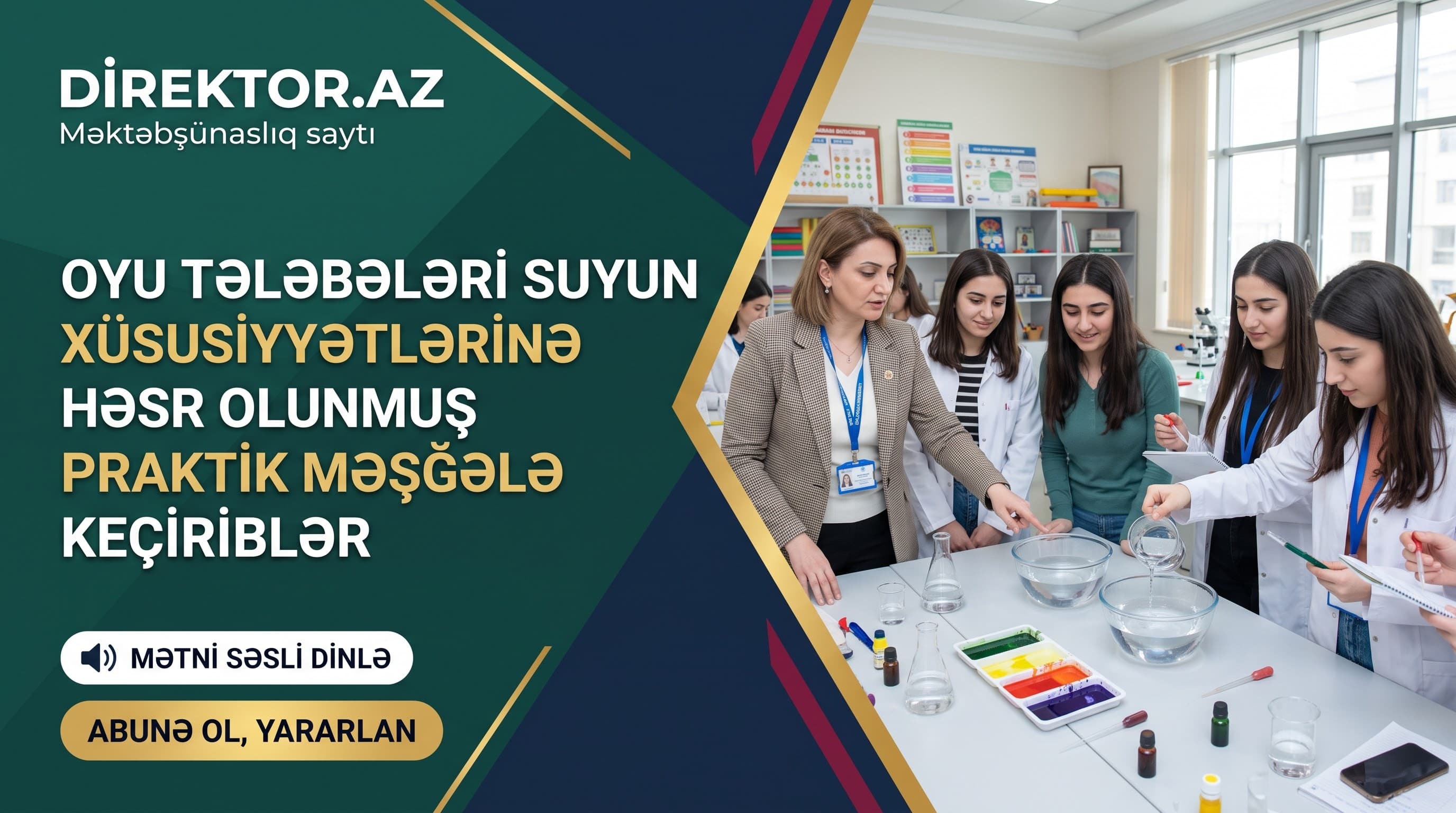 OYU -da suyun xüsusiyyətlərinə həsr olunmuş təcrübə dərsi keçirilib