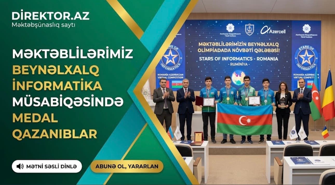 Məktəblilərimiz Rumıniyada qızıl və gümüş medallar qazanıblar