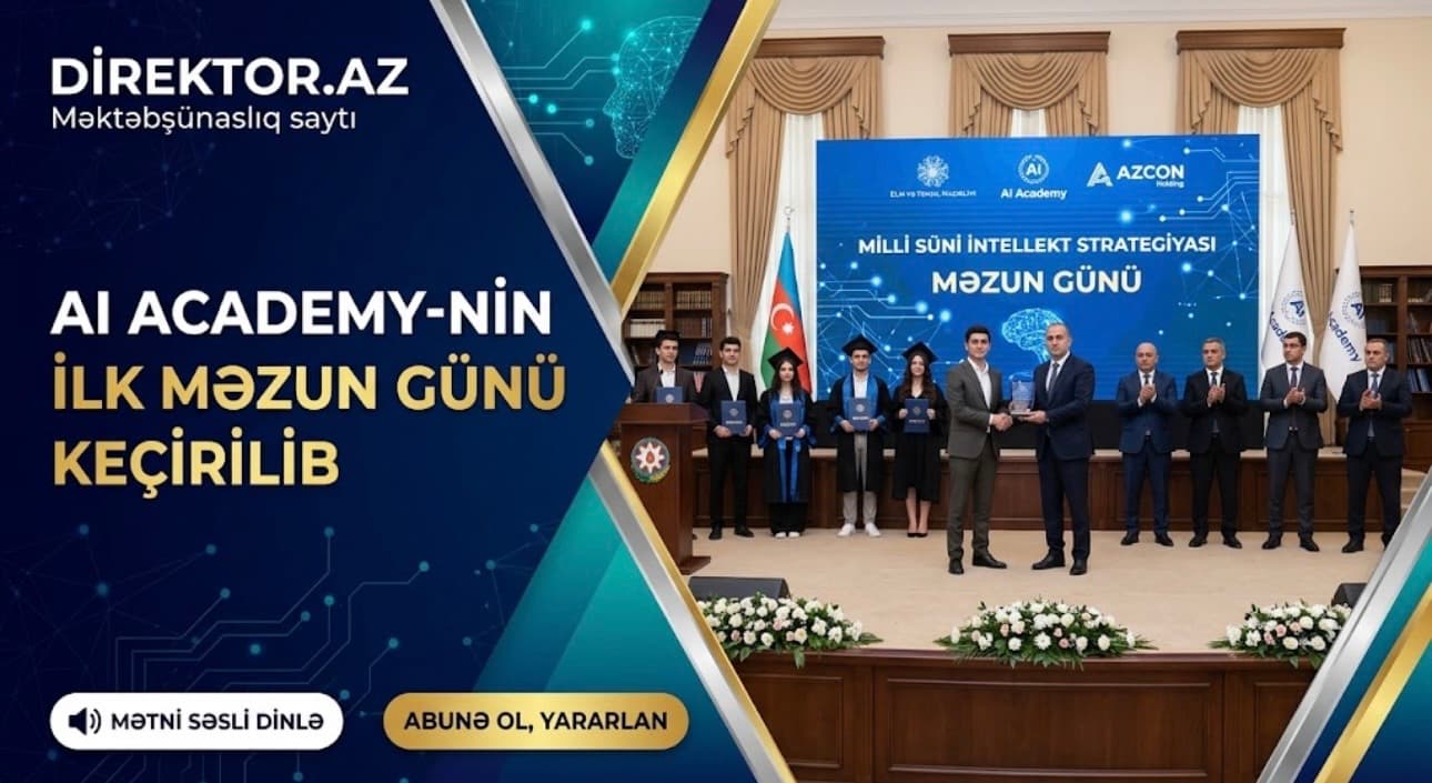 Elm və təhsil nazirinin müavini “AI Academy”nin məzunlarının təltif olunmasında iştirak edib