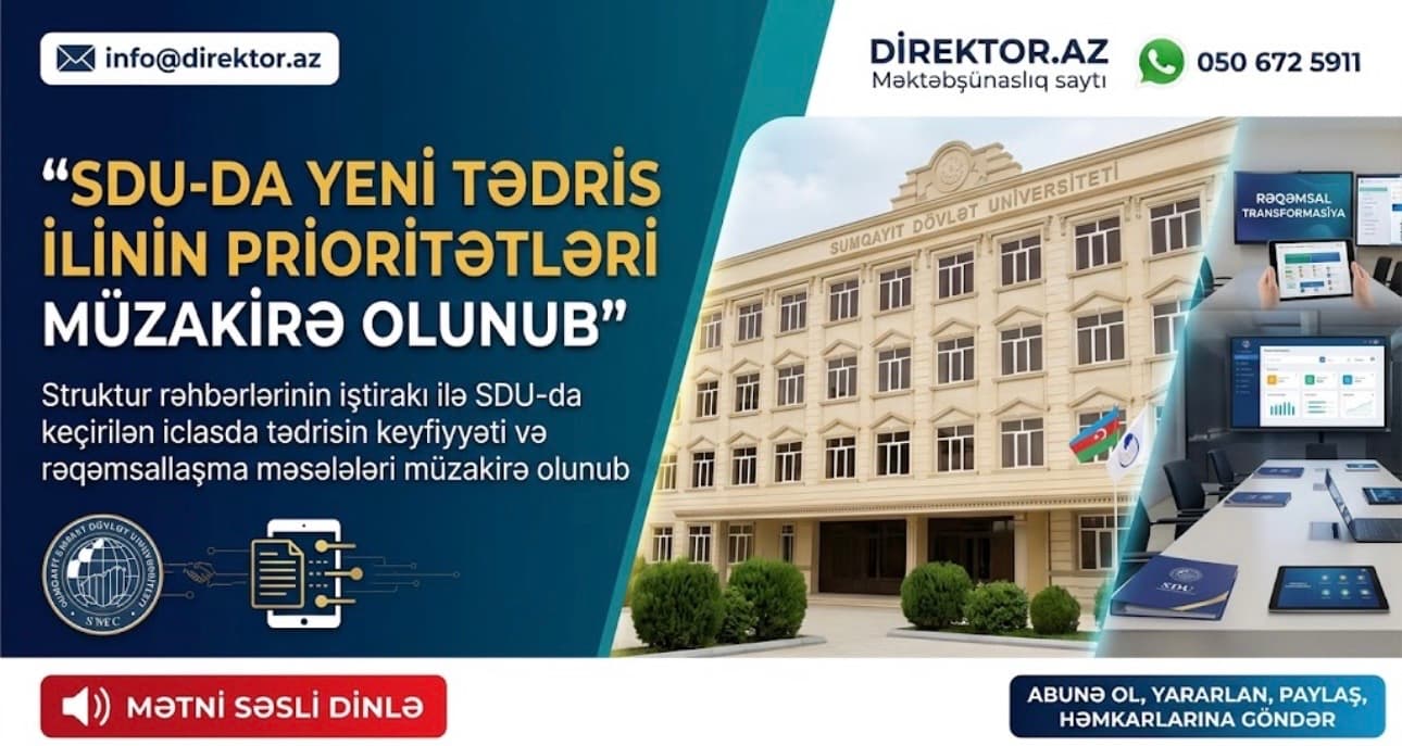 SDU-da tədrisin keyfiyyəti və rəqəmsallaşma məsələləri müzakirə olunub
