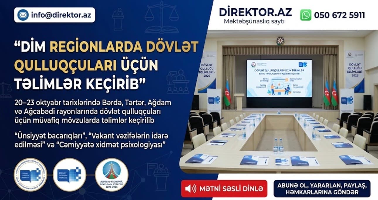 DİM rayonlarda dövlət qulluqçuları üçün təlimlər keçirib