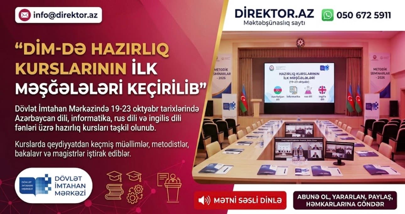 DİM-də hazırlıq kurslarının ilk məşğələsi keçirilib