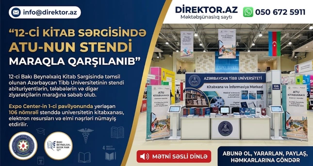 Tibb Universitetinin stendi Bakı Beynəlxalq Kitab Sərgisində nümayiş olunur