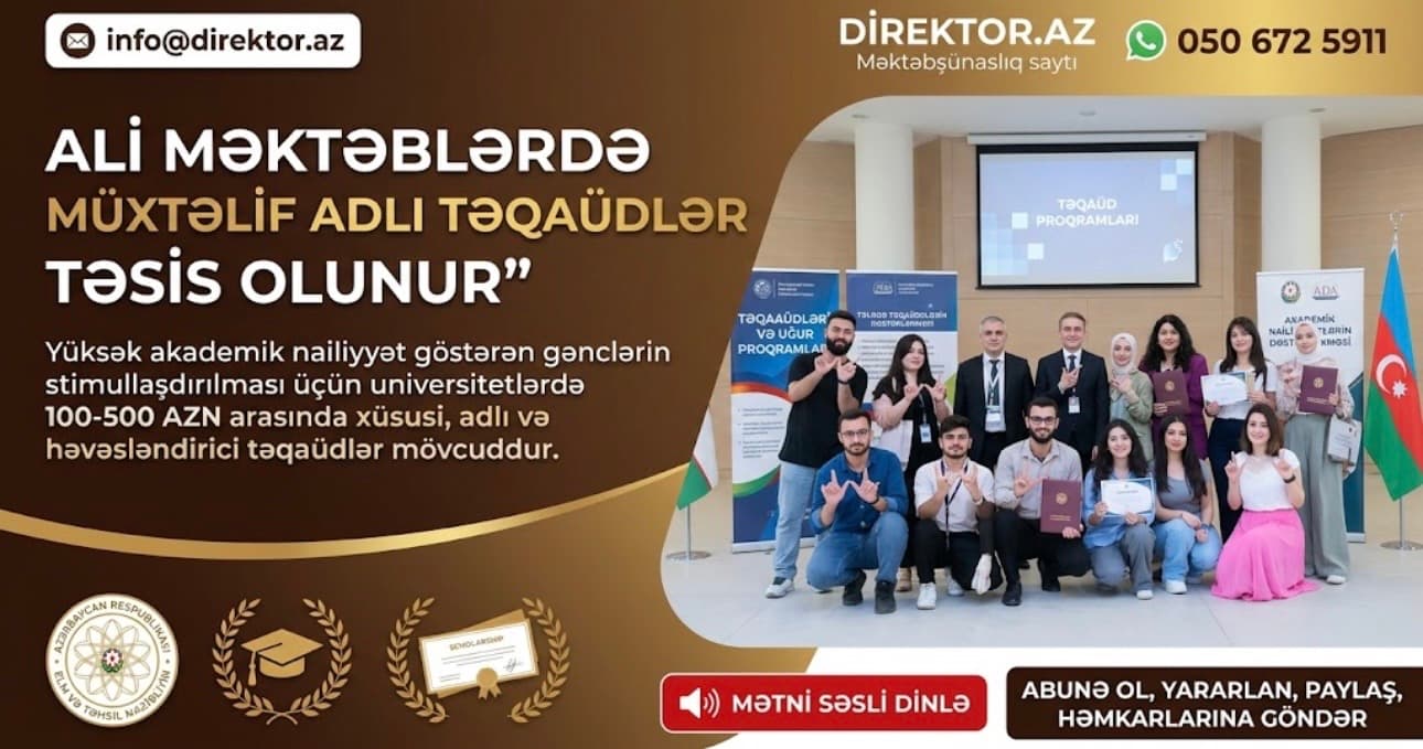 Universitetlər tələbələrə nə qədər təqaüd verir? - MƏBLƏĞLƏR