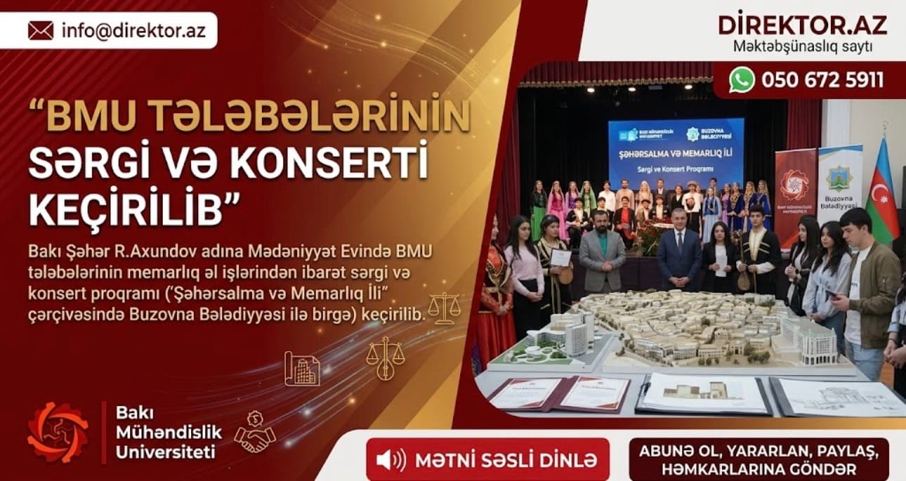BMU tələbələri sərgi və konsert proqramı təqdim ediblər