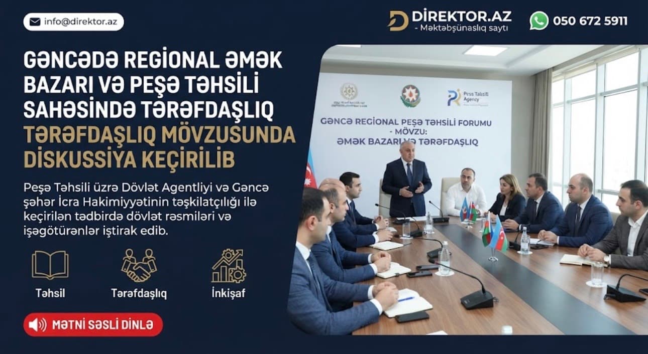 Peşə Təhsili üzrə Dövlət Agentliyi Gəncədə dəyirmi masa keçirib