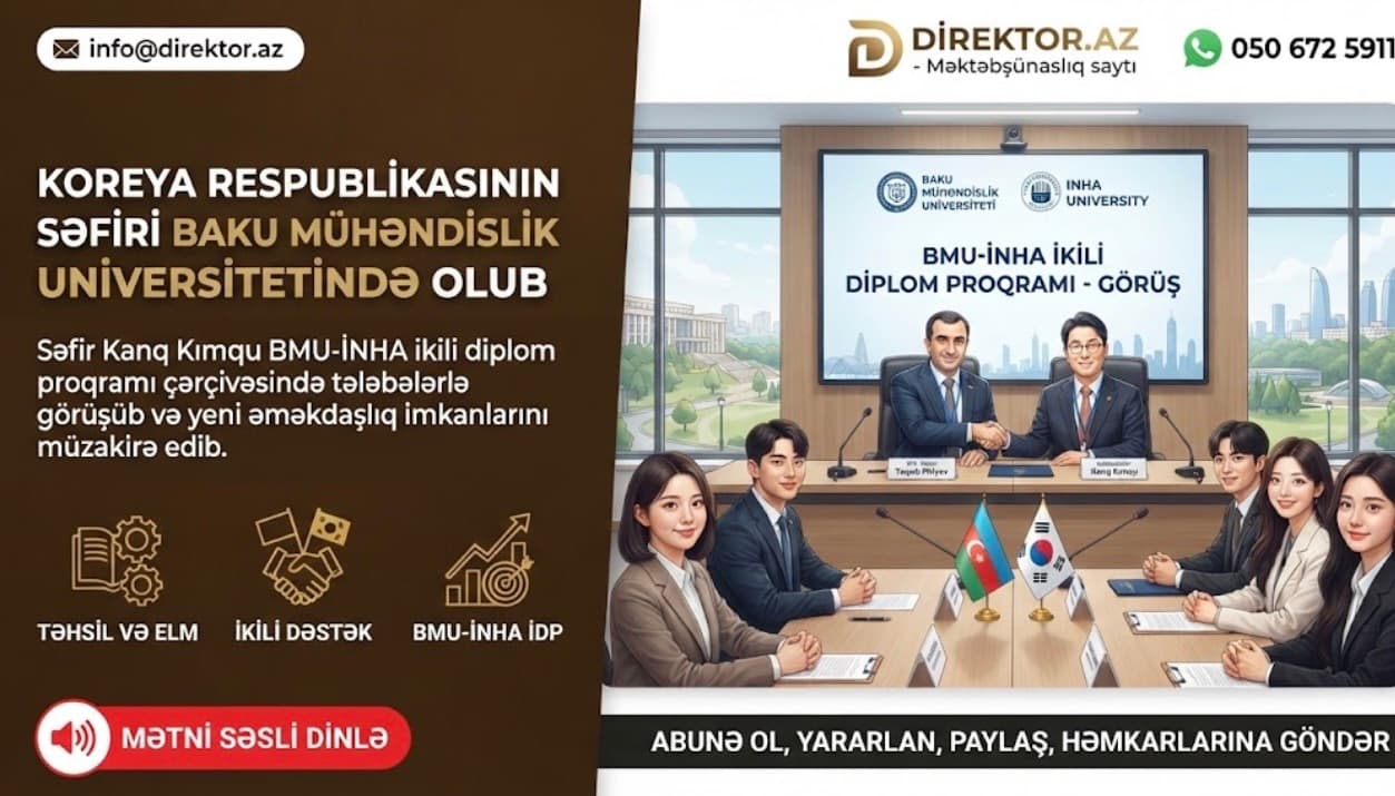 Koreyanın Azərbaycandakı səfiri BMU-da tələbələrlə görüşüb