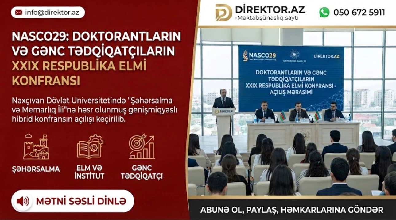 Pedaqoji Universitetinin rektoru NASCO29-da iştirak edib