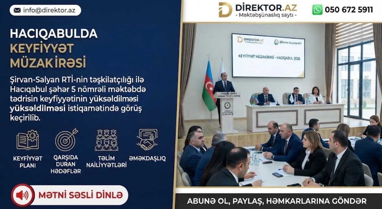Hacıqabulda direktorlar və müavinləri ilə görüş keçirilib